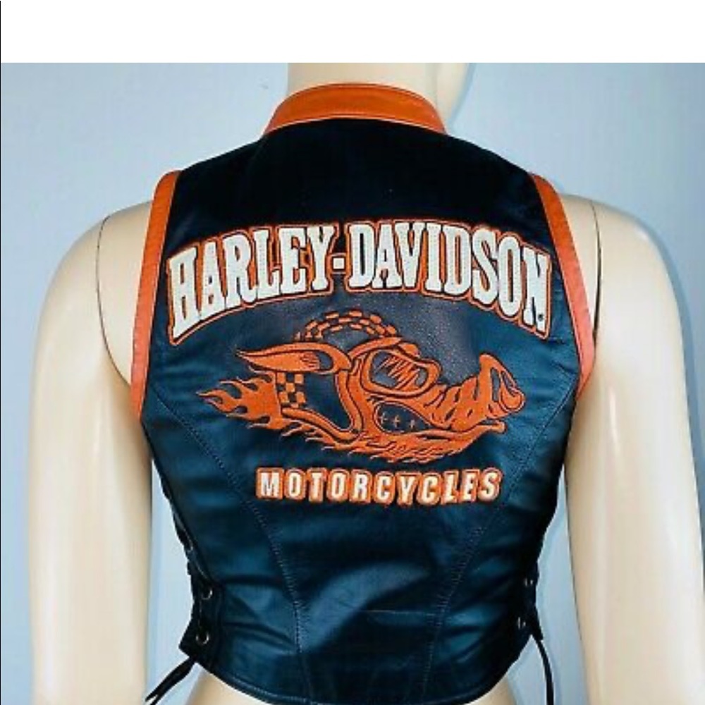 Harley Davidson leather vest size xs